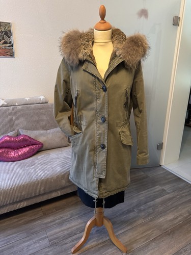 Luxus blonde parka - ,