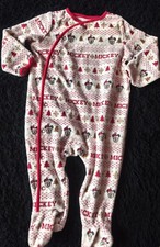 Mickey Mouse Schlafanzug Strampler X-mas  Gr 74 Baby Nicky Weich