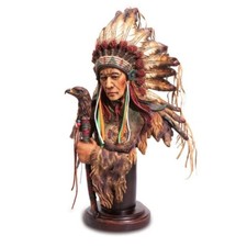 Western Indianer Büste mit Adlerkopf Zepter
