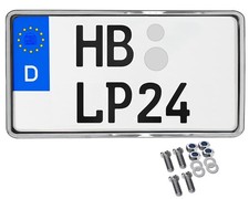 Kennzeichenhalter 240  x 130 Leichtkraftrad in Chrom Optik Motorrad Traktor Quad