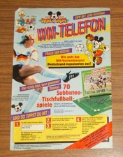 Seltene Werbung SUBBUTEO WM Italia '90 Tischfußball Jürgen Klinsmann 1990