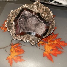 Großer Baker Ranch Achat/ Mineralien, große Glitzer Druse, New Mexiko USA