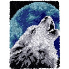 Knüpfteppich Set Kinder Erwachsene Farbmuster Weihnachts DIY 50x38cm