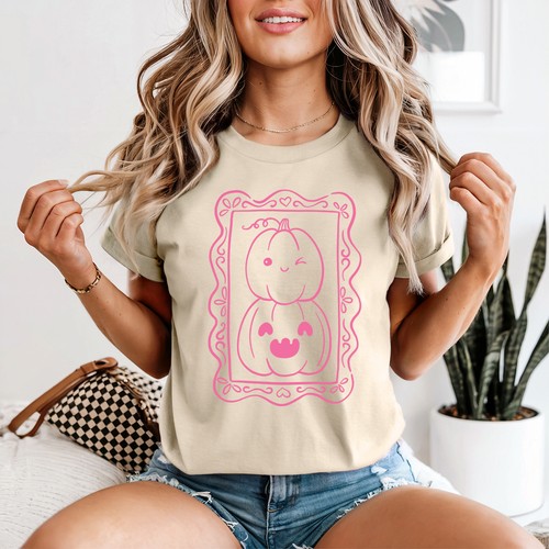 Stacked kawaii pink halloween - pink,