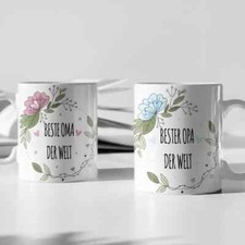 Beste Oma Bester Opa Couple Tasse Geschenk ( 2er Set ) 2 Tassen für Oma und Opa