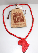 Wood Fellas Halskette 10286 Afrika / Rot, NEU
