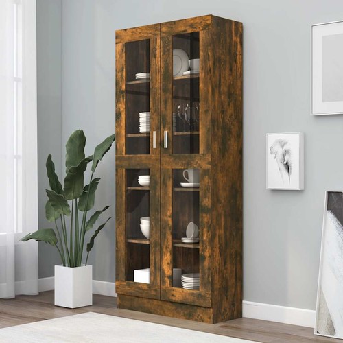Vitrinenschrank räuchereiche - vitrinenschrank,