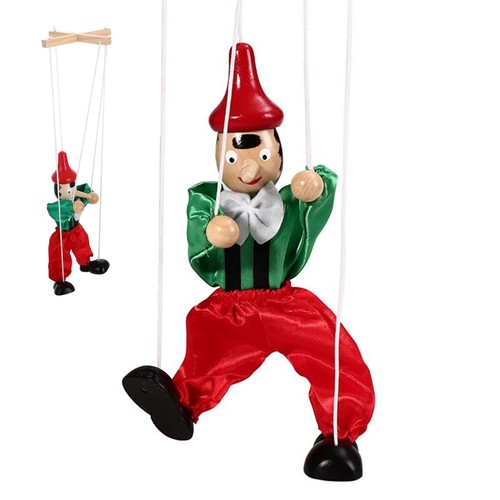 Hölzerne marionettenpuppe mit - marionettenpuppe,