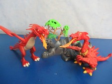 2x  Grosser roter Drache + Felsen zu 3666  3269 4835 Ritterburg Playmobil 6804
