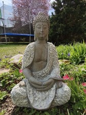 Toller buddha sitzend grau - buddha,