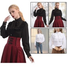 Damen Spitze Lolita Hemd Bluse