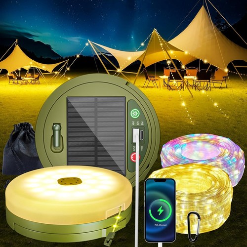 10m camping lichterkette solar - 10m,