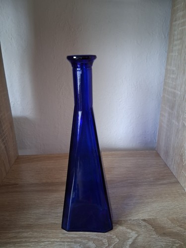 Blaue glas vase 22cm - vase,, 734