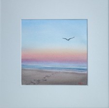 Aquarellbild Original | Strand