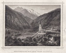 Heiligenblut Kärnten Original Stahlstich Kolb 1872