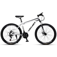 LAUXJACK 26 Zoll Mountain Bike Weiß, Shimano 21 Gang, Scheibenbremse Unisex DE