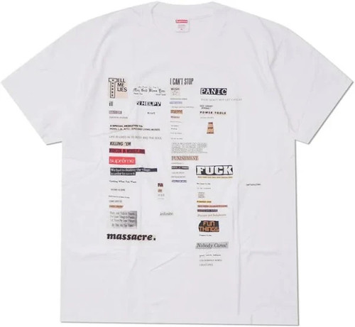 Supreme cutouts tee - cutouts, l