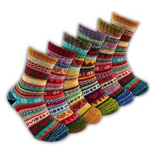 6 Paar Alpaka Socken Wollsocken Damen Wintersocken Kuschelsocken Norweger Hygge