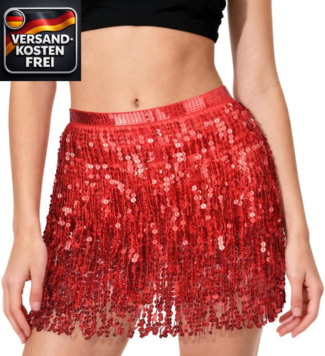 Glitzer damenrock mit - glitzer,