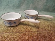 2 Emaille Pfannen Blumen DDR