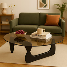 Design-Couchtisch aus Glas –