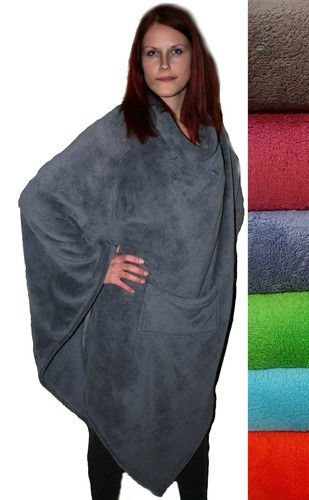 Fleece kuschel poncho - poncho, mit