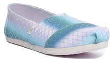 Toms Multi Schimmernd Meerjungfrau Waage Damen Leinen Turnschuhe Blau Eu UK 3 -