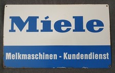 Miele Emailschild Melkmaschinen Kundendienst Werbung Reklame Eicher Lanz Deutz?
