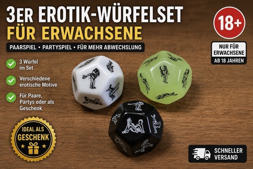 3er erotik würfelset - 3er, erotik-würfelset