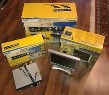 ELRO CS74Q  Überwachungs-System, Set +Vdeo Recorder DVR80+Monitor TFT 10