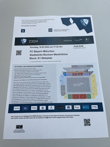 Sammlerticket vfl bochum fc - bochum,