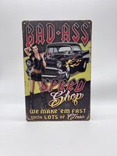 Blechschild Bad Ass Speed Shop