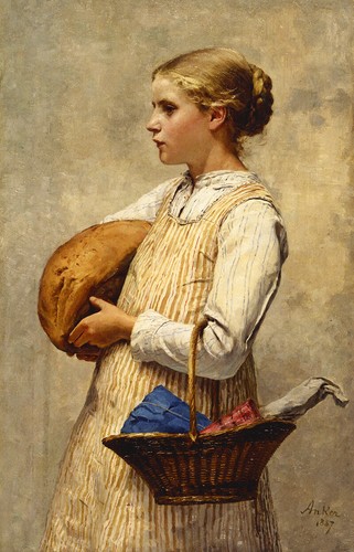 Mädchen mit brot albert anker - mit,