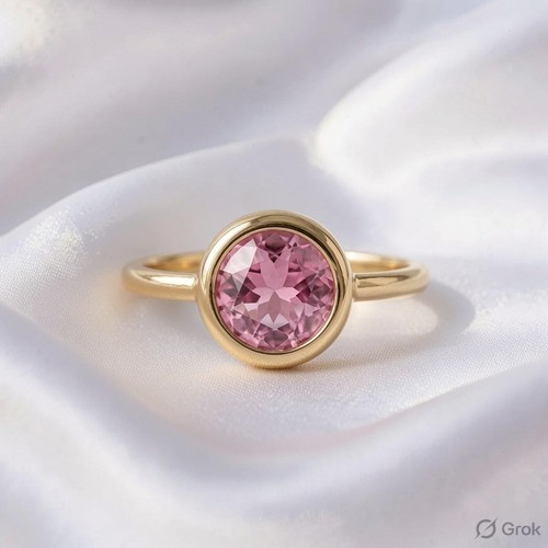 14k gold rosa turmalin - 14k,