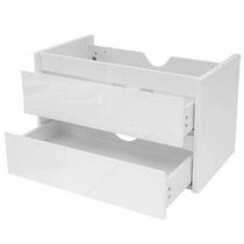 B-Ware Waschbeckenunterschrank MCW-B19 Badezimmer, hochglanz Soft-Close weiß