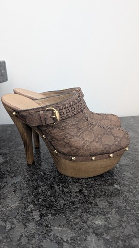 Gucci plateau clogs high - plateau, heels