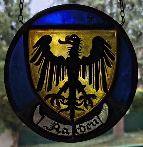 Bleiglasbild stadtwappen - bleiglasbild,