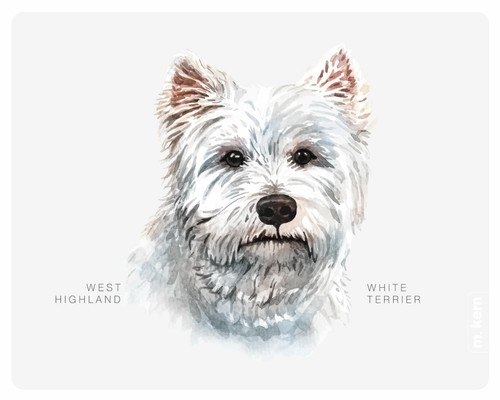 Mousepad west highland white - west,
