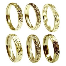 Handgravierte Eheringe 9ct