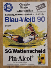Fußball - Bundesliga 1987 - Blau-Weiß 90 Berlin - SG Wattenscheid - Spielplakat