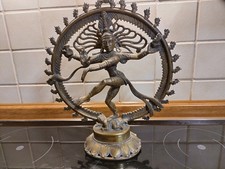 Shiva Nataraja Tanzender Im Feuerkranz Bronze, Indien Vintage