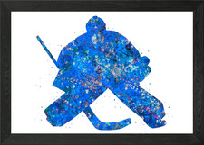 Gerahmtes Wandbild Eishockey