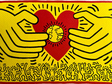 Keith Haring Lithographie COA Original Sign. Nummeriert Handbemalt Zertifikat #]