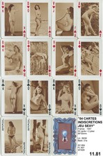 Spielkarten playing cards Erotic Sexy Nude Pin up F 1957 JEU SEXY    E 11.81