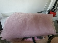 Chiffon Gardinenschal Rosa Schimmernd 1,48 X 3,60