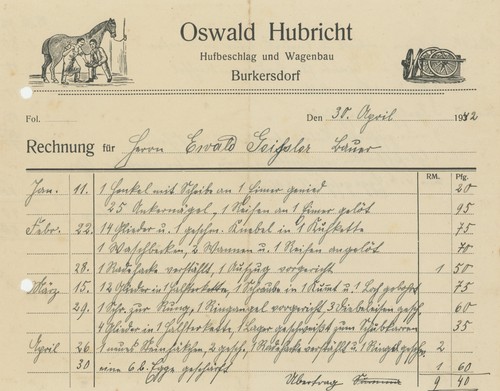 Rechnung wagenbau burkersdorf - wagenbau,