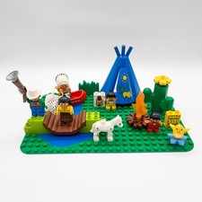 LEGO® DUPLO® Wildwest Indianer Cowboy Revolver Kanu 16x24 Bauplatte nerdycustom