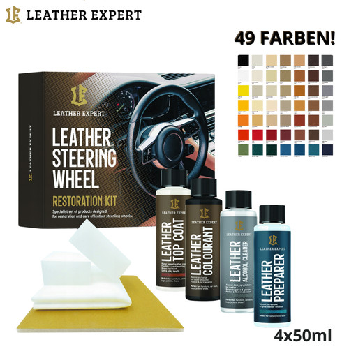 Leder lenkrad reparatur set - leder,