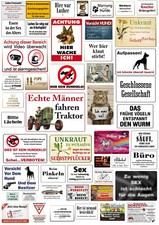 Multiauktion Blechschild mit Sprüchen 15 x 10 cm - große Auswahl - nur 1x Porto!