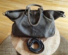 Liebeskind Maxine Snake Shopper SchulterBag Tasche used look Schlamm Braun 